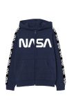 Bluza trening, bumbac, Nasa, bleumarin