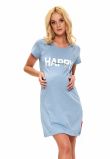 Camasa pentru alaptat, Happy mommy, albastru deschis