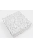 Cearceaf Prichindel, patut 120x60 cm, alb cu stelute gri
