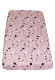 Cearceaf Prichindel, patut 120x60 cm, stelutele roz