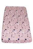 Cearceaf Prichindel, patut 120x60 cm, stelutele roz