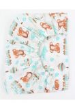 Cearceaf Prichindel, patut, Ursulet si trenulet, multicolor, 140x70 cm