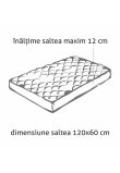 Cearceaf Prichindel, patut, Ursulet sir albastru, 120x60 cm