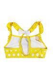 Costum de baie 2 piese, 82% poliester, Minnie Mouse, galben cu buline