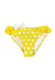 Costum de baie 2 piese, 82% poliester, Minnie Mouse, galben cu buline