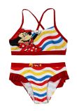 Costum de baie 2 piese, 82% poliester, Minnie Mouse, rosu