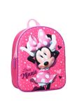 Ghiozdan poliester, 3D, Love Minnie cu buline, roz, 32 x 11 x 26 cm