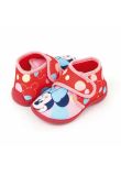Incaltaminte material textil, cu scai, Minnie Mouse cu fundita, rosu