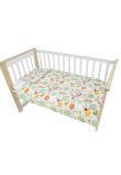 Lenjerie 3 piese, bumbac, Bufnite si caprioare, multicolor, 120x60cm