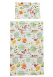 Lenjerie 3 piese, bumbac, Bufnite si caprioare, multicolor, 120x60cm
