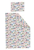 Lenjerie 4 piese, Prichindel, cu masinute, 120x60cm
