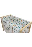 Lenjerie 5 piese, bumbac, animalute in jungla, 120x60 cm, multicolor