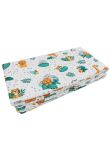 Lenjerie 5 piese, bumbac, animalute in jungla, 120x60 cm, multicolor