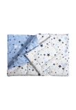 Lenjerie 6 piese, 2 fete, Stelutele albastre, cu baldachin, multicolor, 140x70 cm