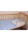 Lenjerie cu baldachin, 6 piese, coronite Prince albastru, 120 x 60 cm