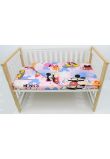 Lenjerie patut, 3 piese, Minnie si Mickey, roz, 120 x 60 cm