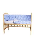 Lenjerie patut, 5 piese, 2 fete, stelutele albastre, 140 x 70 cm