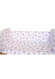 Lenjerie patut 7 piese, Maxi, inimioare roz, 120x60 cm