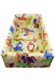 Lenjerie patut 7 piese, Maxi, Winnie si Aiurel, crem, 120 x 60 cm