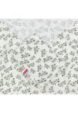 Paturica muselina, Olivia, cu frunzulite, alb, 80 x 100 cm