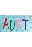 Perna minky, turcoaz, Best aunt ever