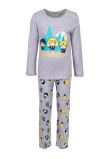 Pijama baieti, maneca lunga, bumbac, Harry Potter, gri
