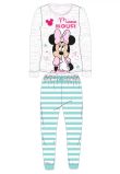 Pijama ML, bumbac, cu imprimeu, gri cu dungi turcoaz