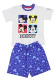 Pijama vara, bumbac, Figurine Mickey, alba