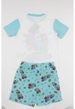 Pijama vara, bumbac, Wall Grawler, turcoaz
