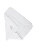 Port bebe multifunctional, minky, alb cu ingeras albastru