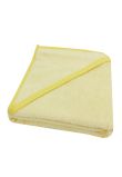 Prosop cu gluga, bumbac, galben, 75 x 75 cm