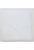 Prosop cu gluga, bumbac, Inna, cu danteluta, alb, 80 x 100 cm