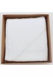 Prosop cu gluga, bumbac, Inna, cu danteluta, alb, 80 x 100 cm