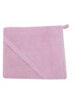 Prosop cu gluga, bumbac, roz cu buline, 80 x 100 cm