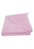 Prosop cu gluga, bumbac, roz cu buline, 80 x 100 cm