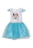 Rochie tutu Minnie, albastra cu sclipici argintiu