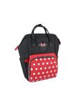 Rucsac pentru mamici din poliester, Minnie Mouse, negru, 26 x 44 x 18 cm