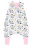 Sac de dormit, vara, cu picioare, Bufi, multicolor