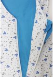 Sac de dormit, vara, cu picioare, Luna si stele, albastru