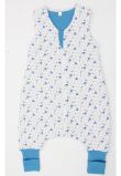 Sac de dormit, vara, cu picioare, Luna si stele, albastru