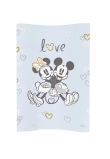 Saltea de infasat fara intaritura, Minnie si Mickey, albastru, 70x50 cm