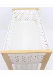 Set 2 aparatori, bumbac, stelute rosii si bleumarin, 120x60 cm, alb