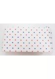 Set 2 aparatori, bumbac, stelute rosii si bleumarin, 120x60 cm, alb
