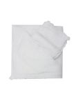 Set 2 prosoape, botez bumbac, alb cu dantela, 80x100 cm