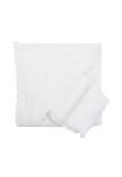 Set 2 prosoape, botez bumbac, alb cu dantela, 80x100 cm