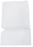 Set 2 prosoape, botez bumbac, alb cu dantela, 80x100 cm