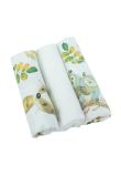Set 3 scutece, bumbac, Owls, multicolor, 80x70 cm