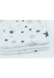 Set 3 scutece, muselina, Stelute mari, gri, 75x70 cm