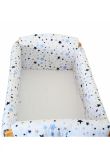 Set aparatori patut, Maxi, 2 fete, stelutele albastre, alb, 140x70cm
