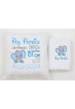 Set paturica si perna minky, Elefantel, personalizate, diverse culori